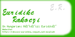 euridike rakoczi business card